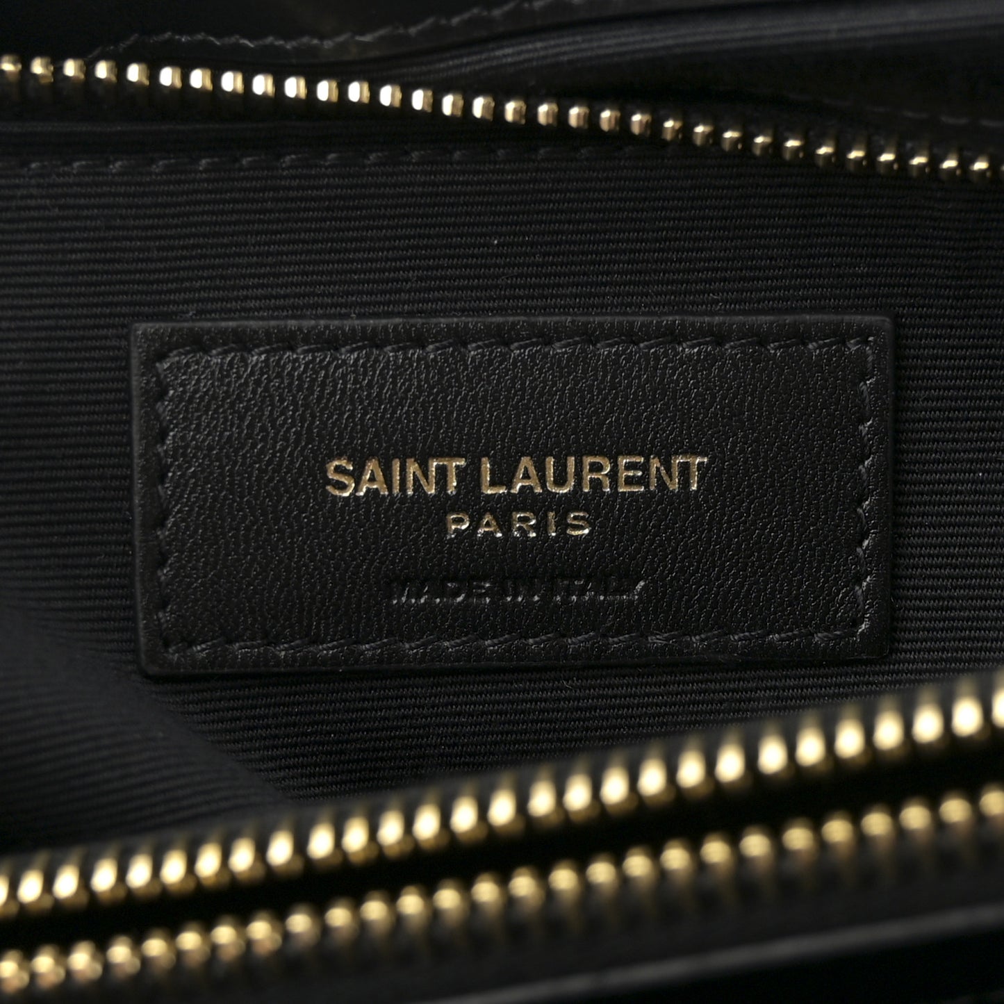 Calfskin Y Quilted Monogram Large Loulou Chain Satchel Black