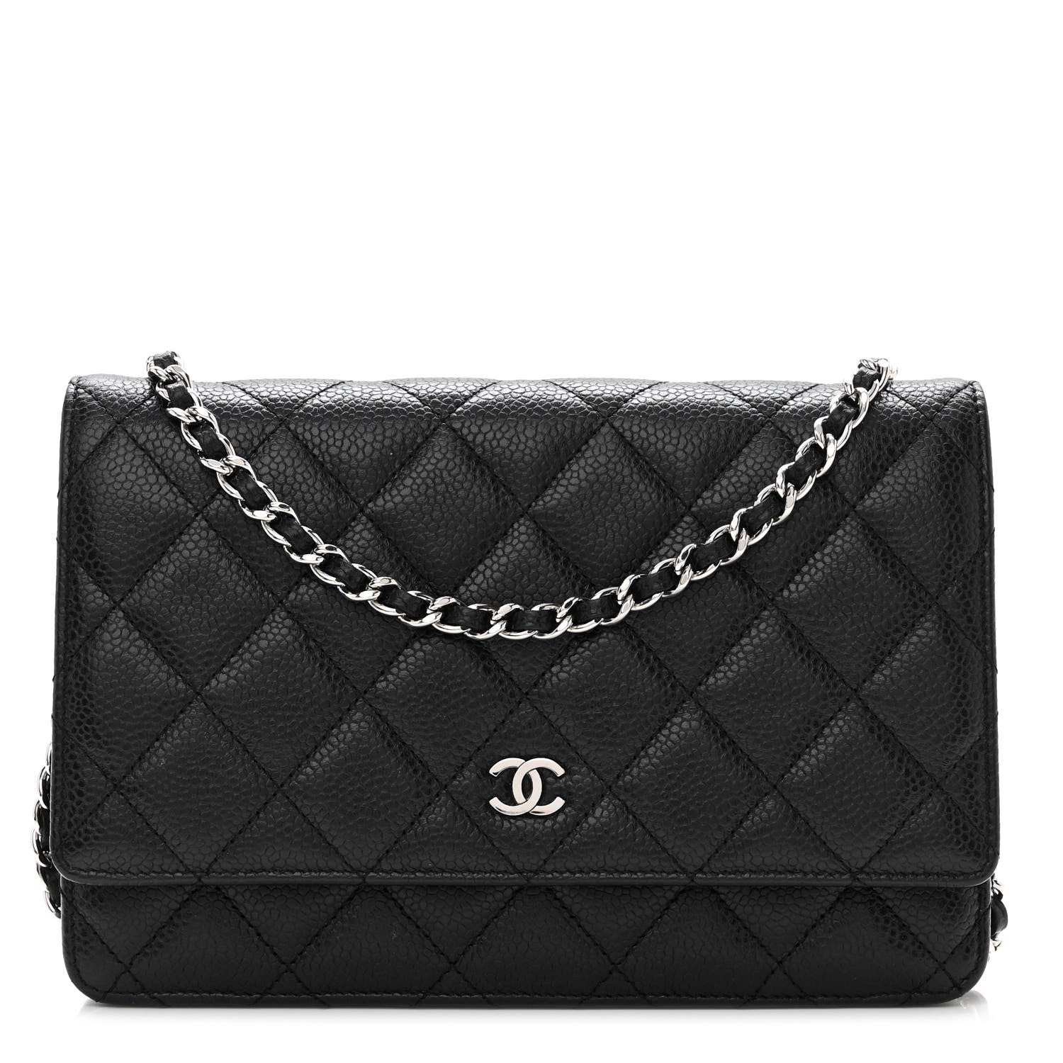 Chanel Caviar Quilted Wallet on Chain WOC Black 1 of 12