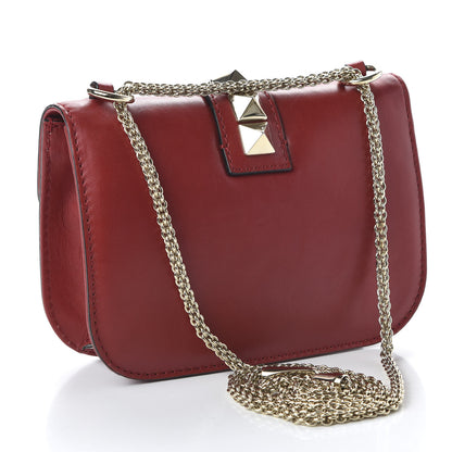 Valentino Garavani Vitello Small Glam Lock Rockstud Flap Red 3 of 9