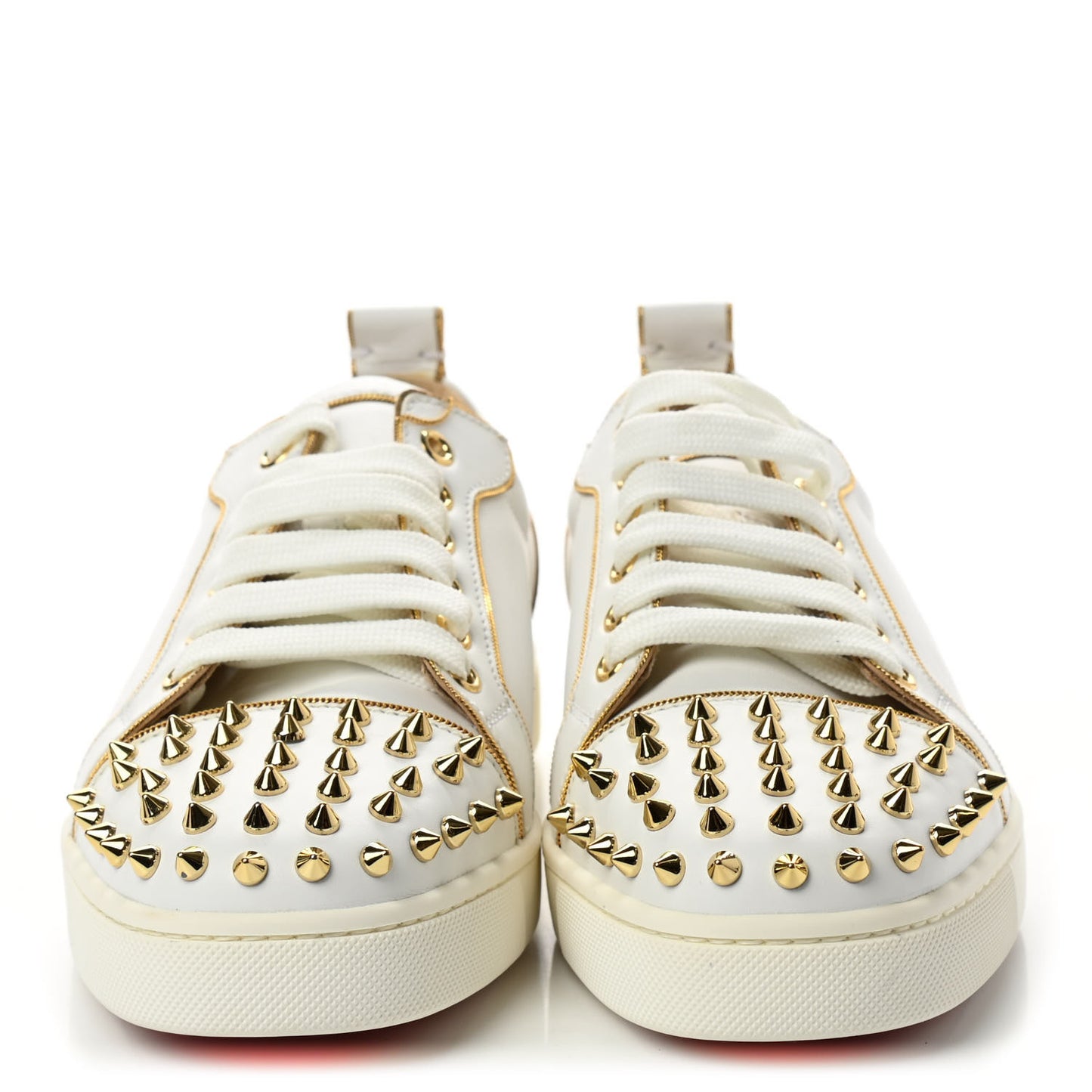 Nappa Spikes Womens Vieira Flat Sneakers 39.5 White Gold