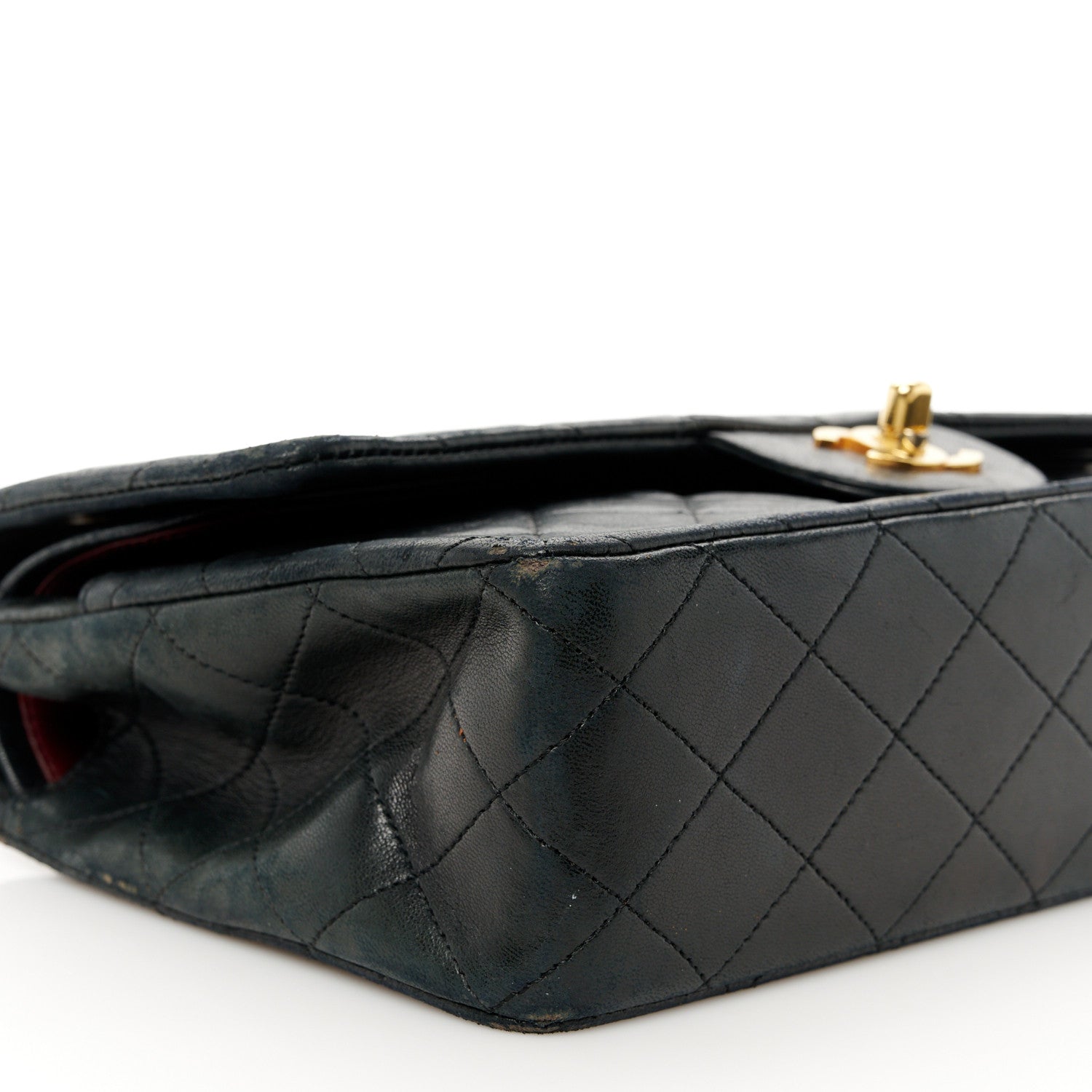 Chanel Lambskin Quilted Medium Double Flap Black 11 of 15