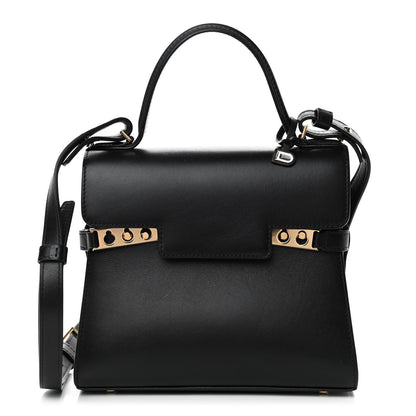 Delvaux Smooth Calfskin Mini Tempete Satchel Black 1 of 9