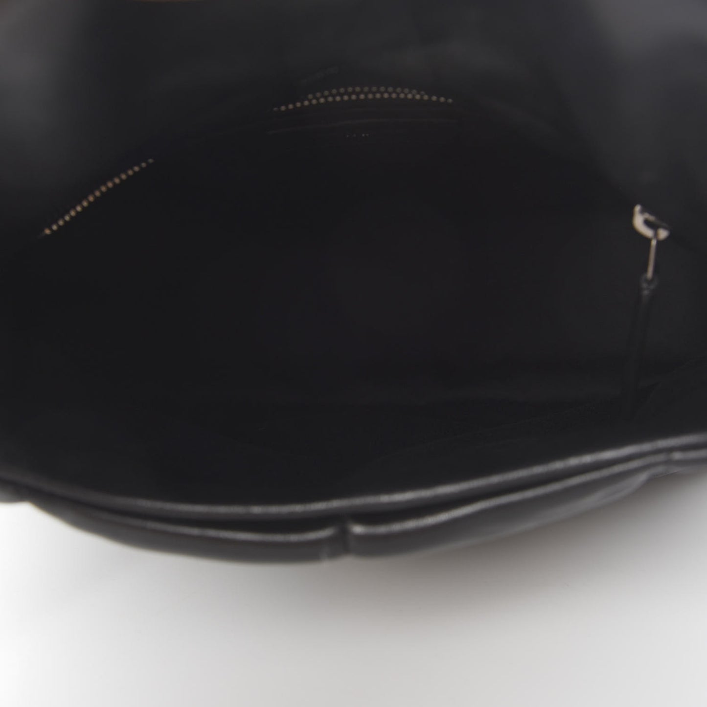Lambskin Quilted Small Loulou Puffer Monogram Chain Satchel Black