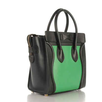 Celine Smooth Calfskin Micro Bi-Color Luggage Grass 3 of 8