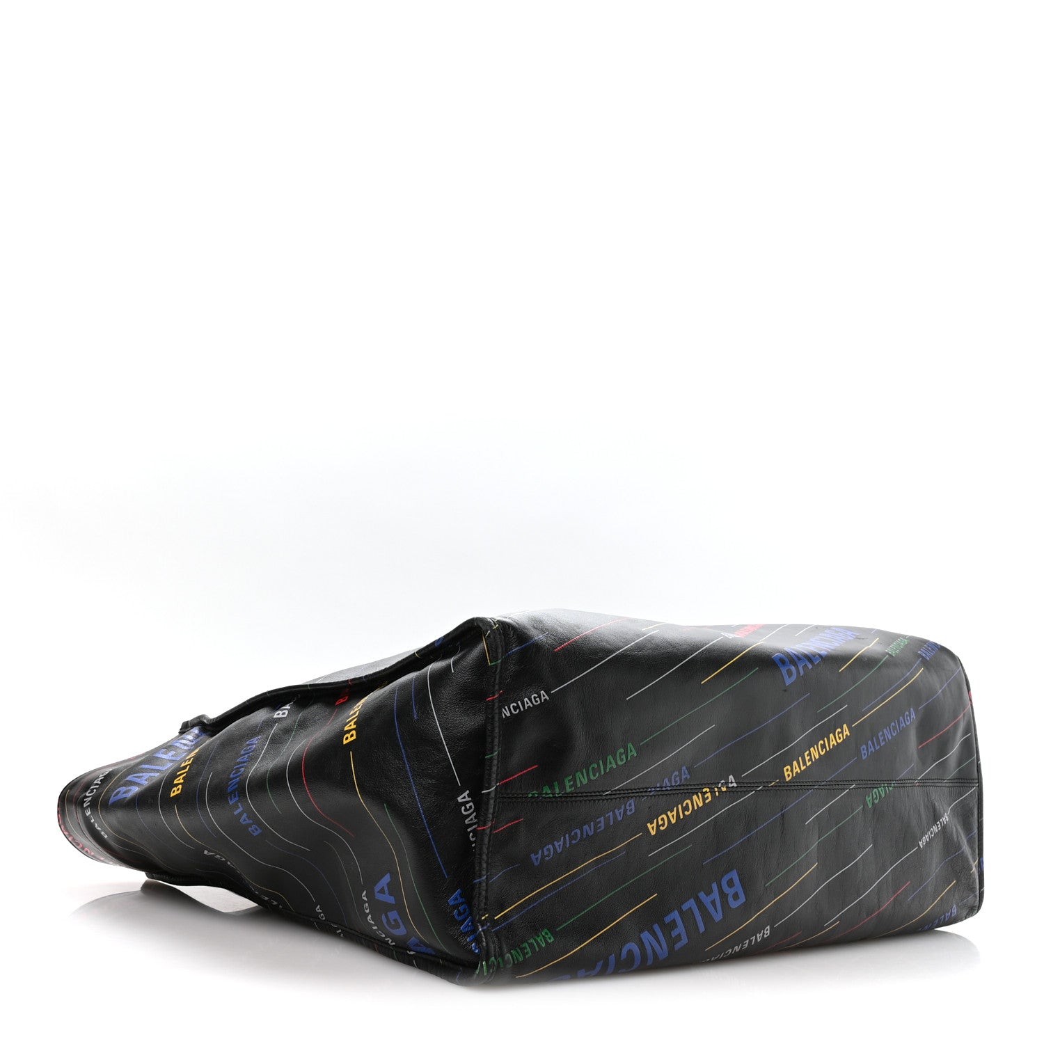Balenciaga Agneau Logo Print Market XL Shopper Black Black 3 of 9
