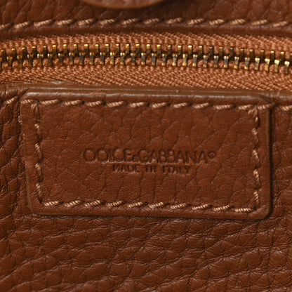 Dolce & Gabbana Grained Calfskin D Ring Shoulder Bag Brown 6 of 16