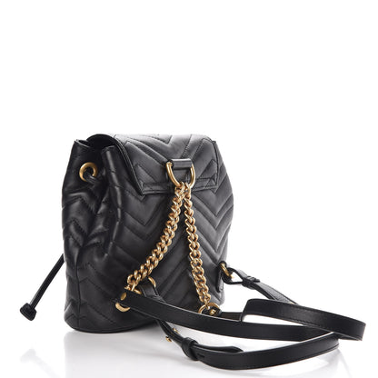 Gucci Calfskin Matelasse GG Marmont Flap Backpack Black 3 of 7