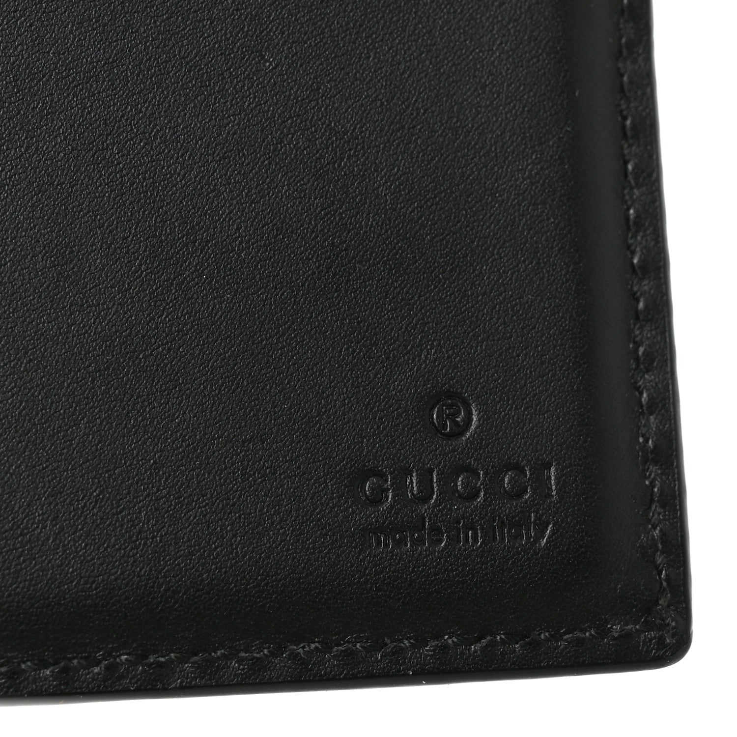 Gucci Guccissima Bi-Fold Wallet Black 6 of 8