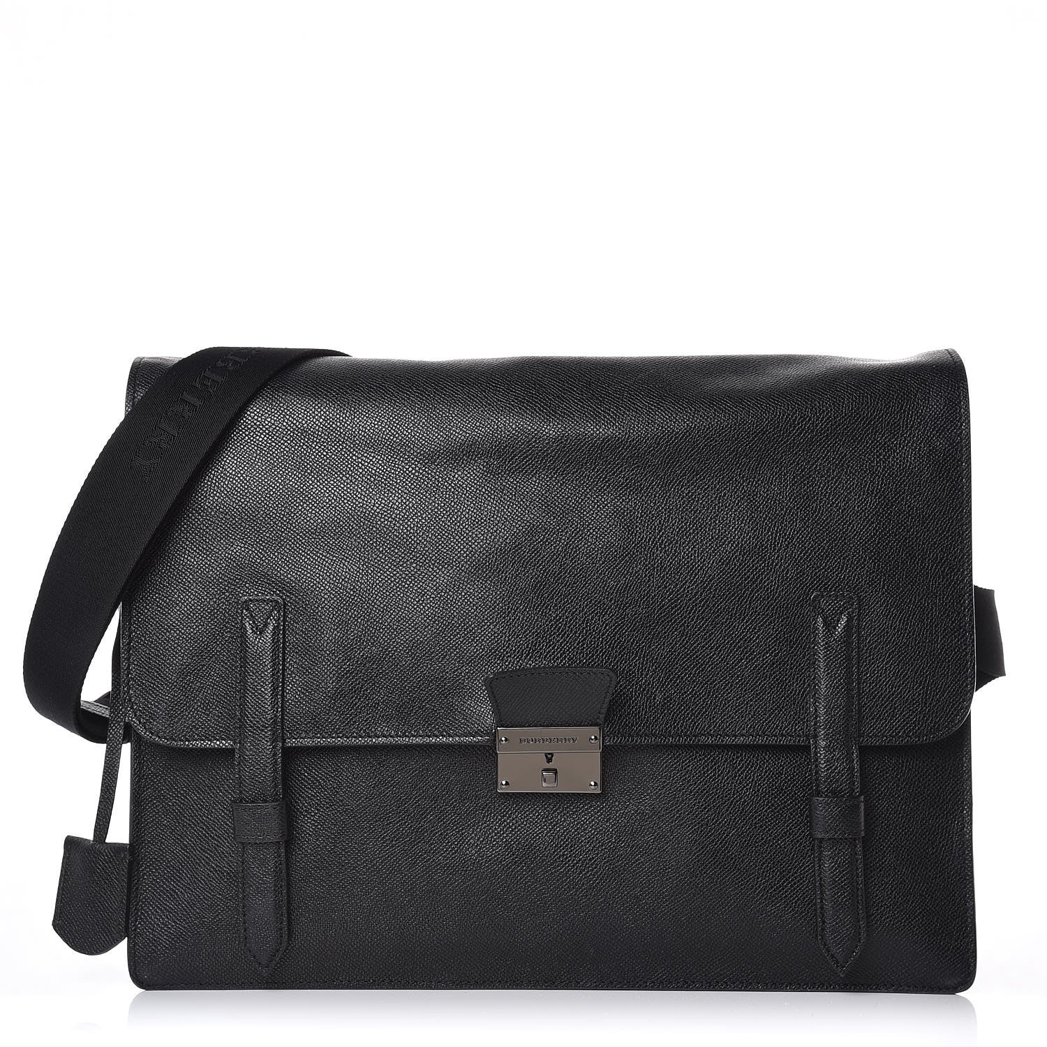Burberry London Grainy Calfskin Rivendale Messenger Bag Black 9 of 17