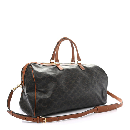 Celine Triomphe Canvas Large Voyage Duffle Tan 2 of 8