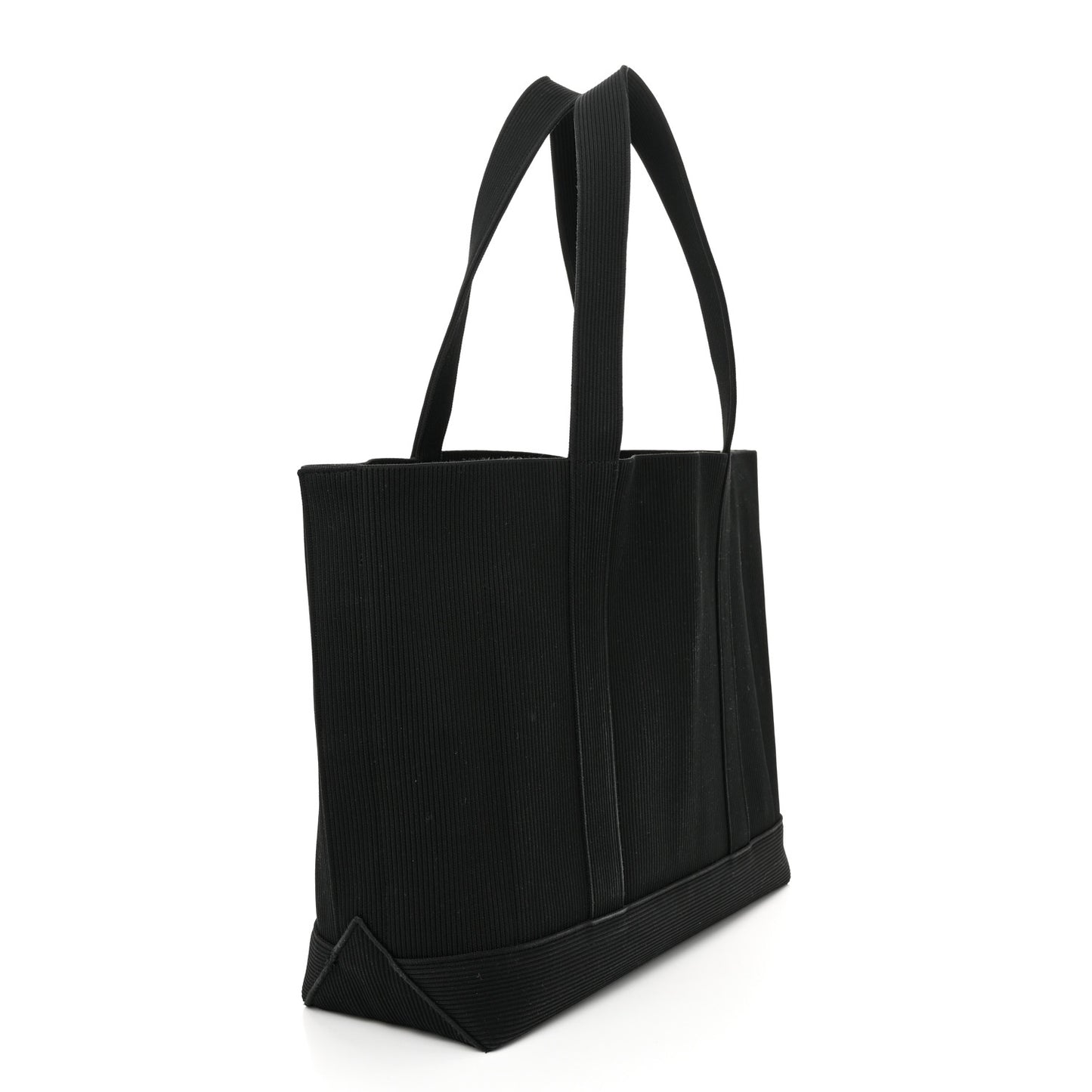 Ribbed Knit Ryan Tote Black