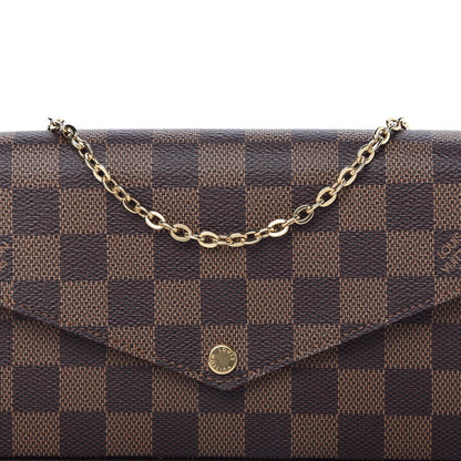 Louis Vuitton Damier Ebene Pochette Felicie Chain Wallet 11 of 11