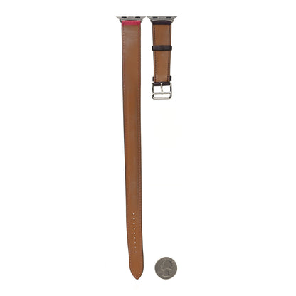 Hermes Swift 40mm Apple Watch Double Tour Band Bordeaux Rose Extreme Rose Azalee Bordeaux 2 of 9