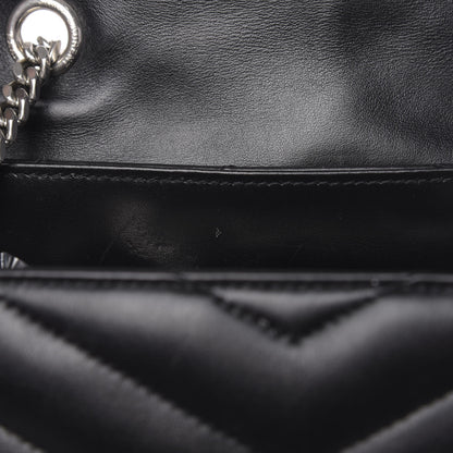 Saint Laurent Calfskin Y Quilted Monogram Medium Loulou Chain Satchel Black 12 of 12