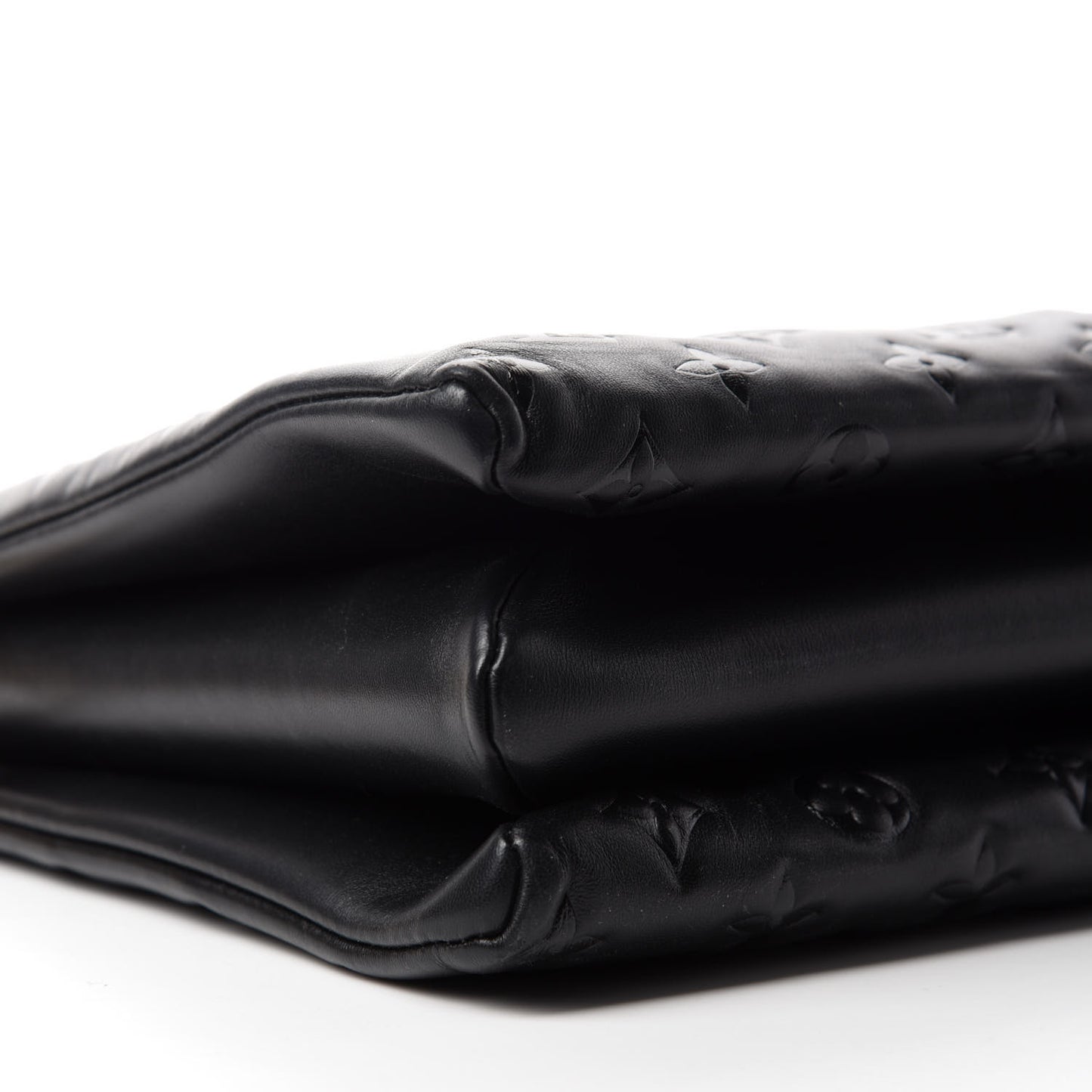 Lambskin Embossed Monogram Coussin MM Black