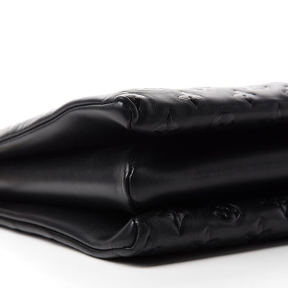 Louis Vuitton Lambskin Embossed Monogram Coussin MM Black 6 of 10