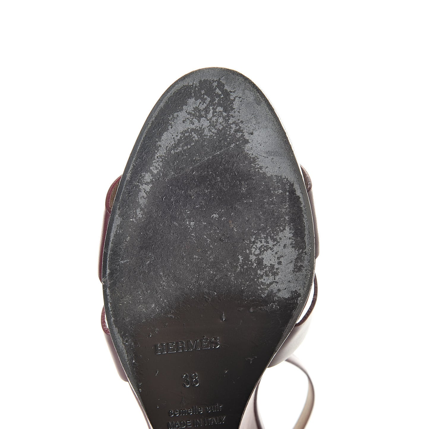 Calfskin Legend Wedge Sandals 38 Cassis