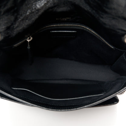 Saint Laurent Crinkled Calfskin Matelasse Monogram Medium Niki Chain Satchel Black 5 of 10
