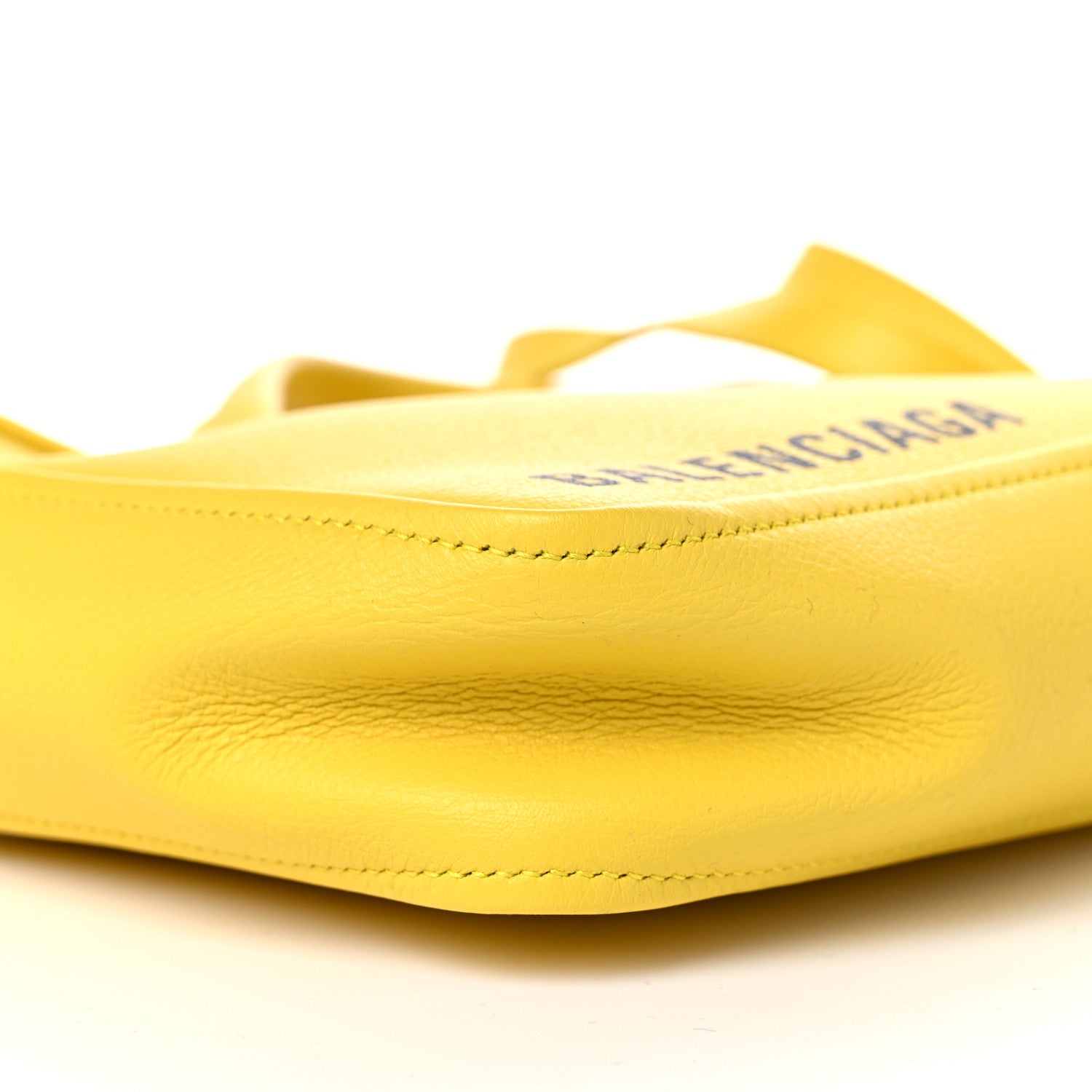 Balenciaga Shiny Day Calfskin Logo XS Triangle Duffle Jaune Black 7 of 13