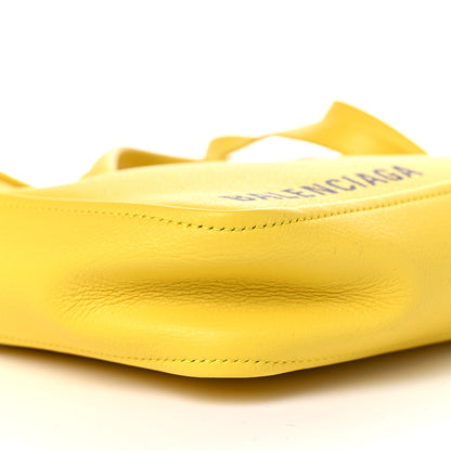 Balenciaga Shiny Day Calfskin Logo XS Triangle Duffle Jaune Black 7 of 13