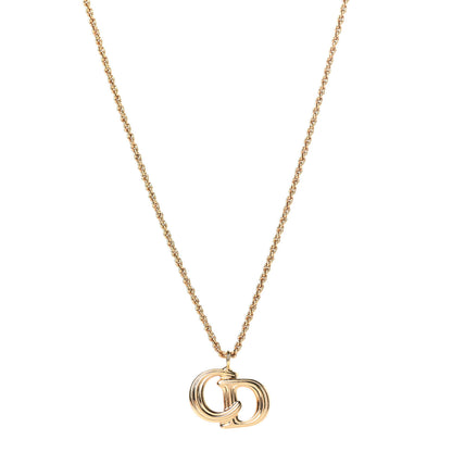 Christian Dior Metal CD Logo Necklace Gold 1 of 4