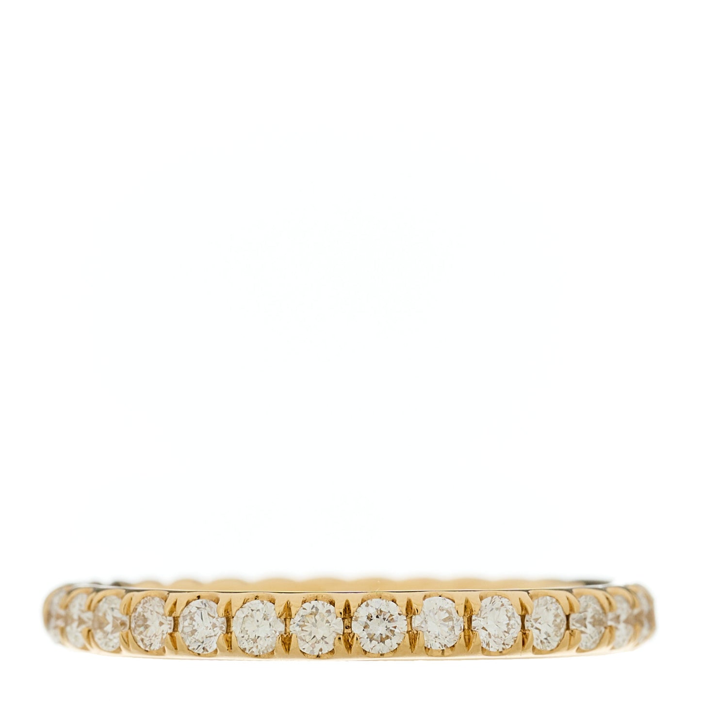 18K Yellow Gold Diamond 2mm Cable Collectibles Band Ring 50 5.5