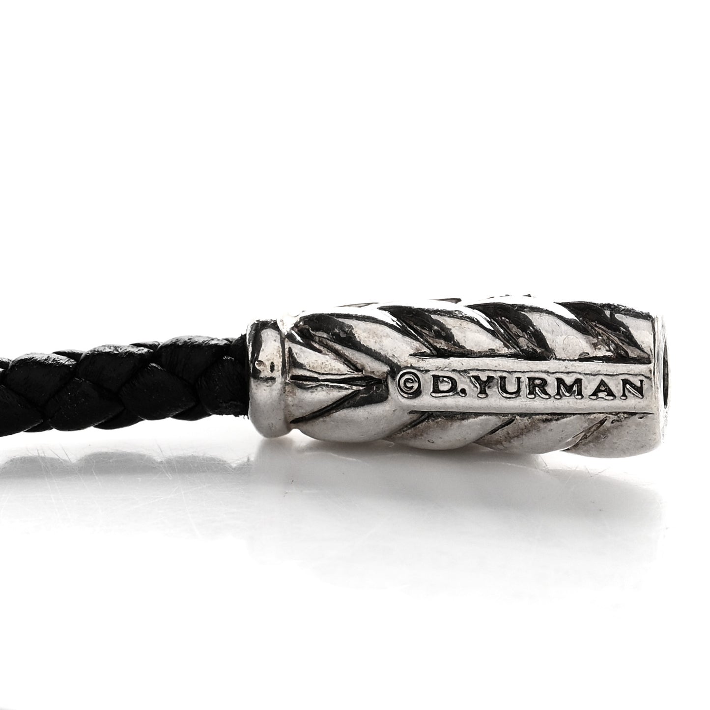 Sterling Silver Chevron Triple-Wrap Bracelet Black