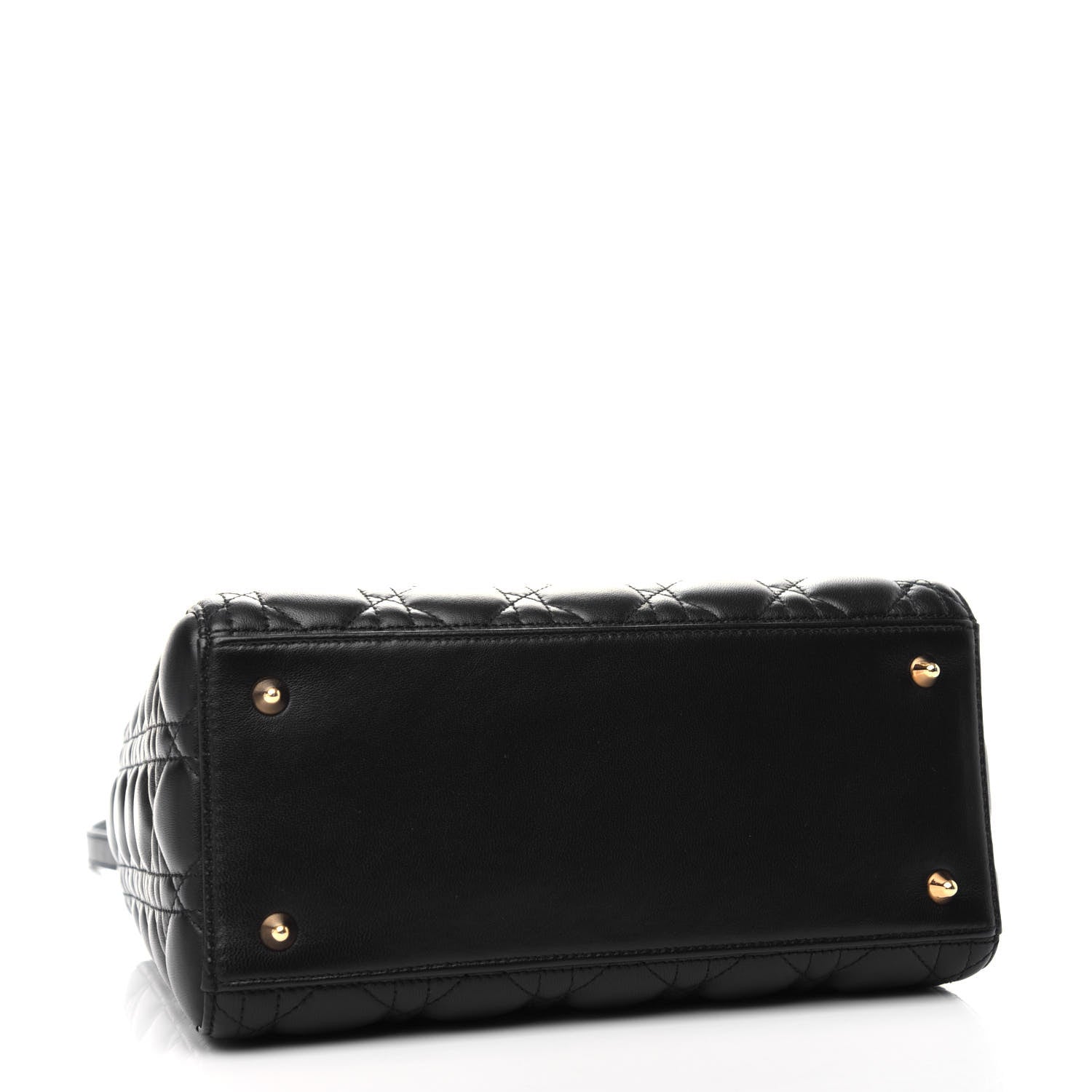 Christian Dior Lambskin Cannage Medium Lady Dior Black 4 of 11
