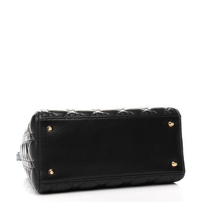 Christian Dior Lambskin Cannage Medium Lady Dior Black 4 of 11