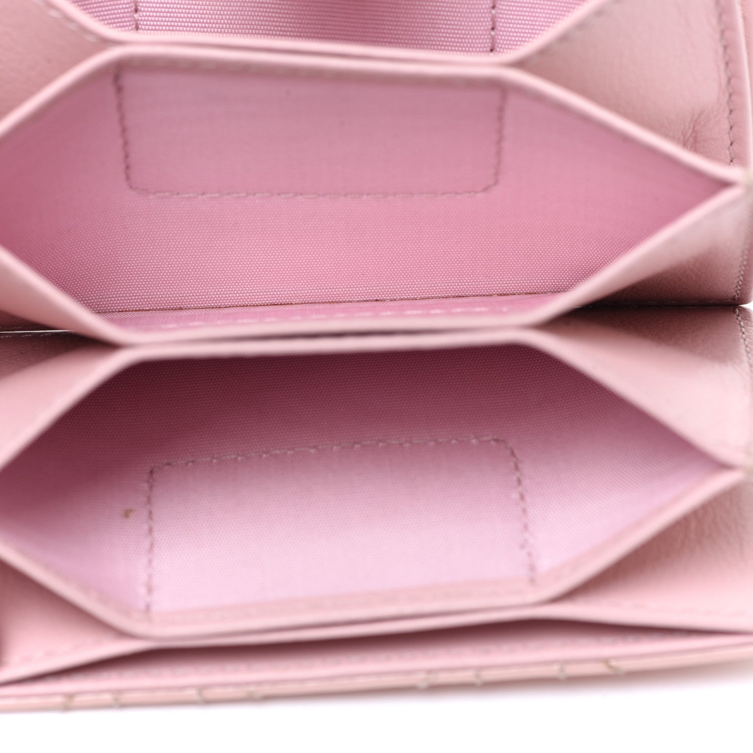 Christian Dior Patent Cannage Lady Dior 5-Gusset Card Holder Rose Clair 5 of 7
