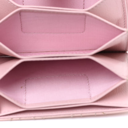 Christian Dior Patent Cannage Lady Dior 5-Gusset Card Holder Rose Clair 5 of 7