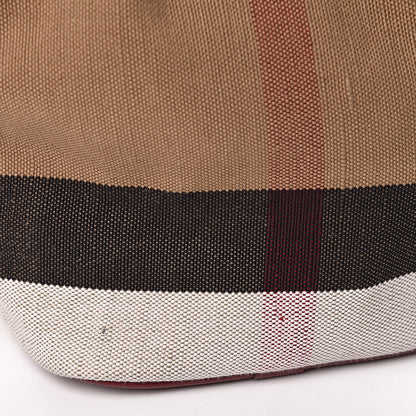 Burberry Canvas Mega Check Mini Ashby Tassel Crossbody Burgundy Red 11 of 15