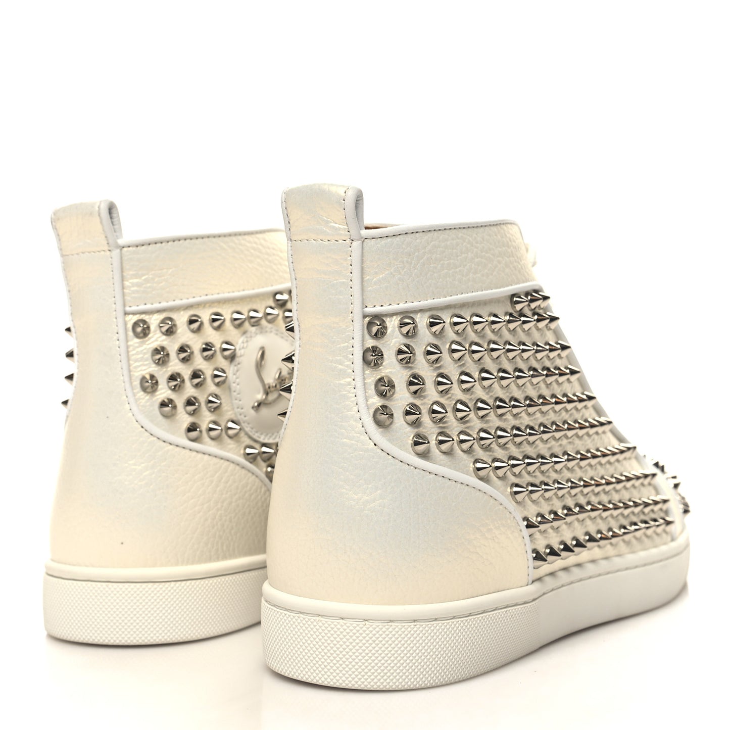 Calfskin Spikes Mens Louis Orlato Flat Sneakers 41 Champagne