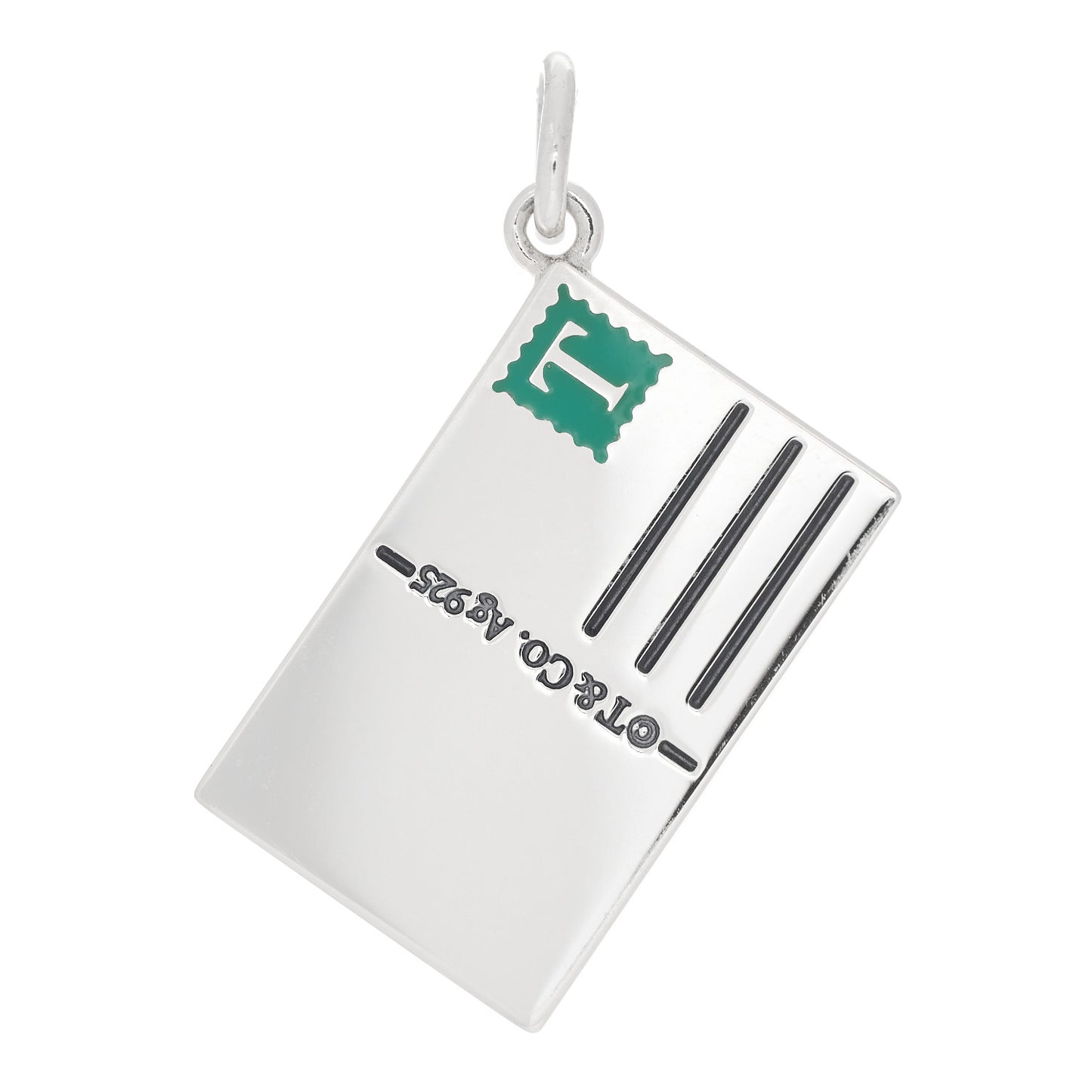 Sterling Silver Enamel Sydney Postcard Charm Blue