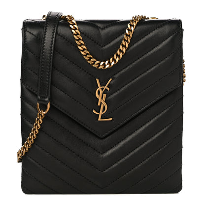 Saint Laurent Lambskin Matelasse Monogram Double Flap Bag Black 1 of 15