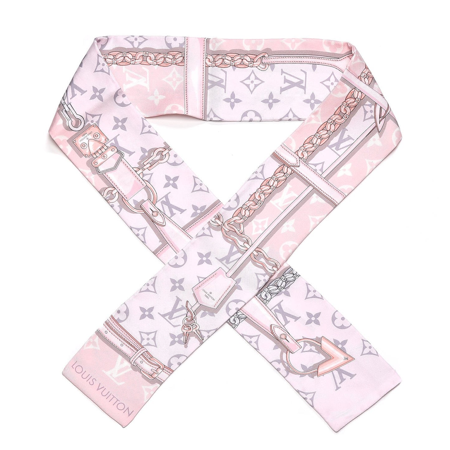 Silk Monogram Confidential Bandeau Light Pink