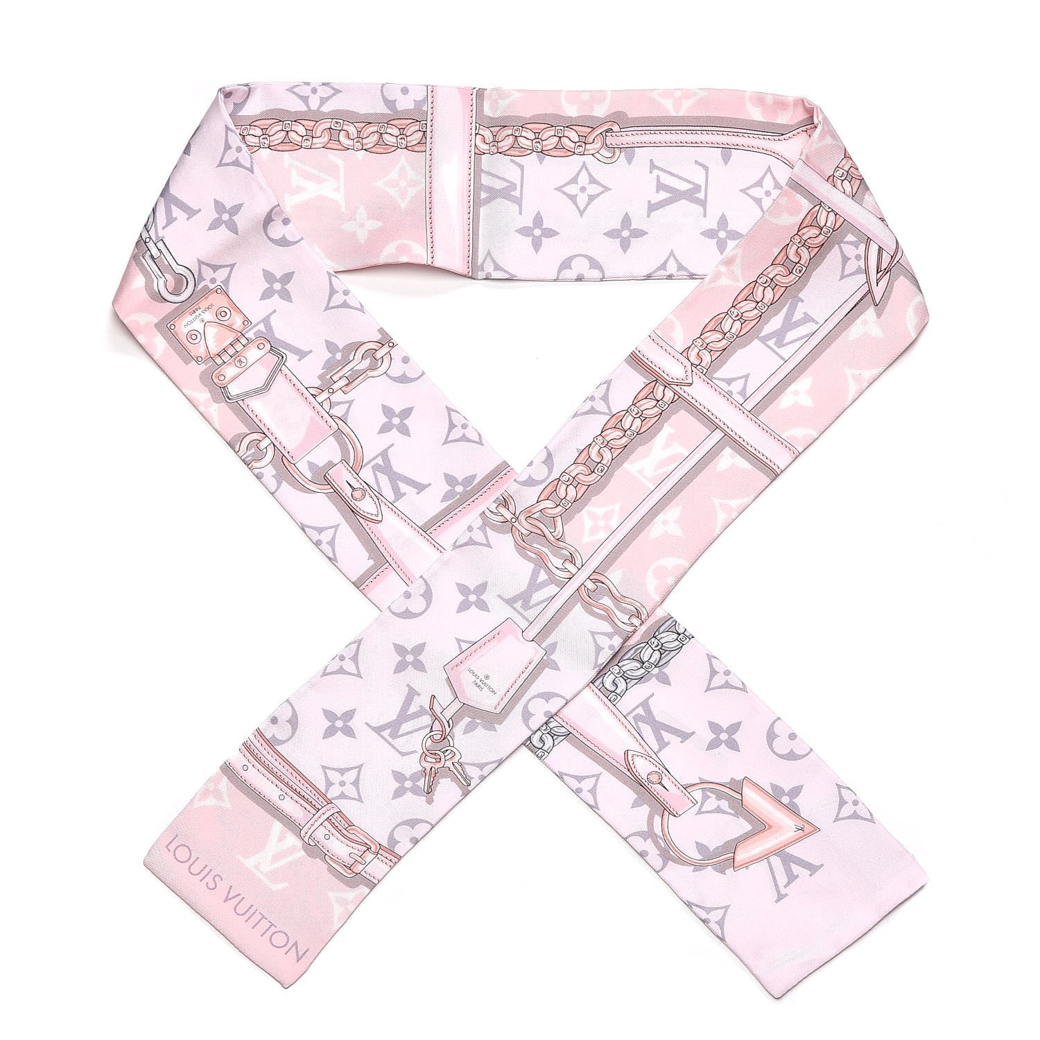 Louis Vuitton Silk Monogram Confidential Bandeau Light Pink 1 of 5