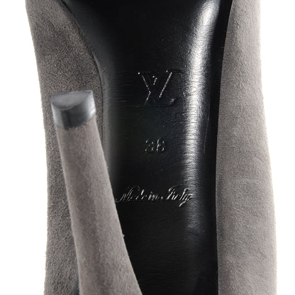 Louis Vuitton Suede Oh Really Pumps 38 Grey 6 of 7