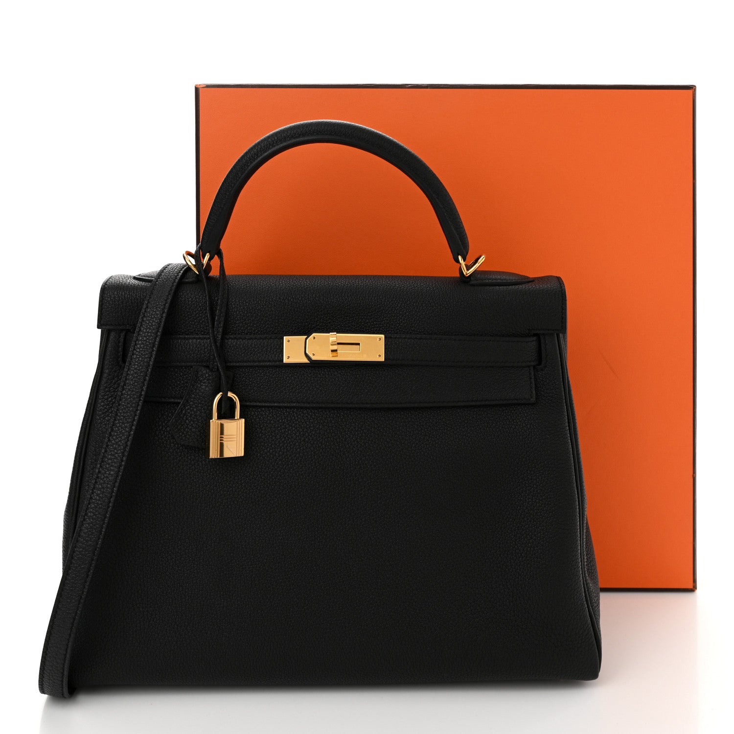 Hermes Togo Kelly Retourne 32 Black 12 of 12