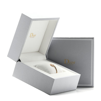 Christian Dior 18K Yellow Gold Diamond Mother of Pearl Rose Des Vents Cuff Bracelet 4 of 4