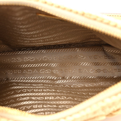 Prada Yarn Raffia Effect Crochet Mini Re-Edition 2000 Shoulder Bag Naturale 5 of 10