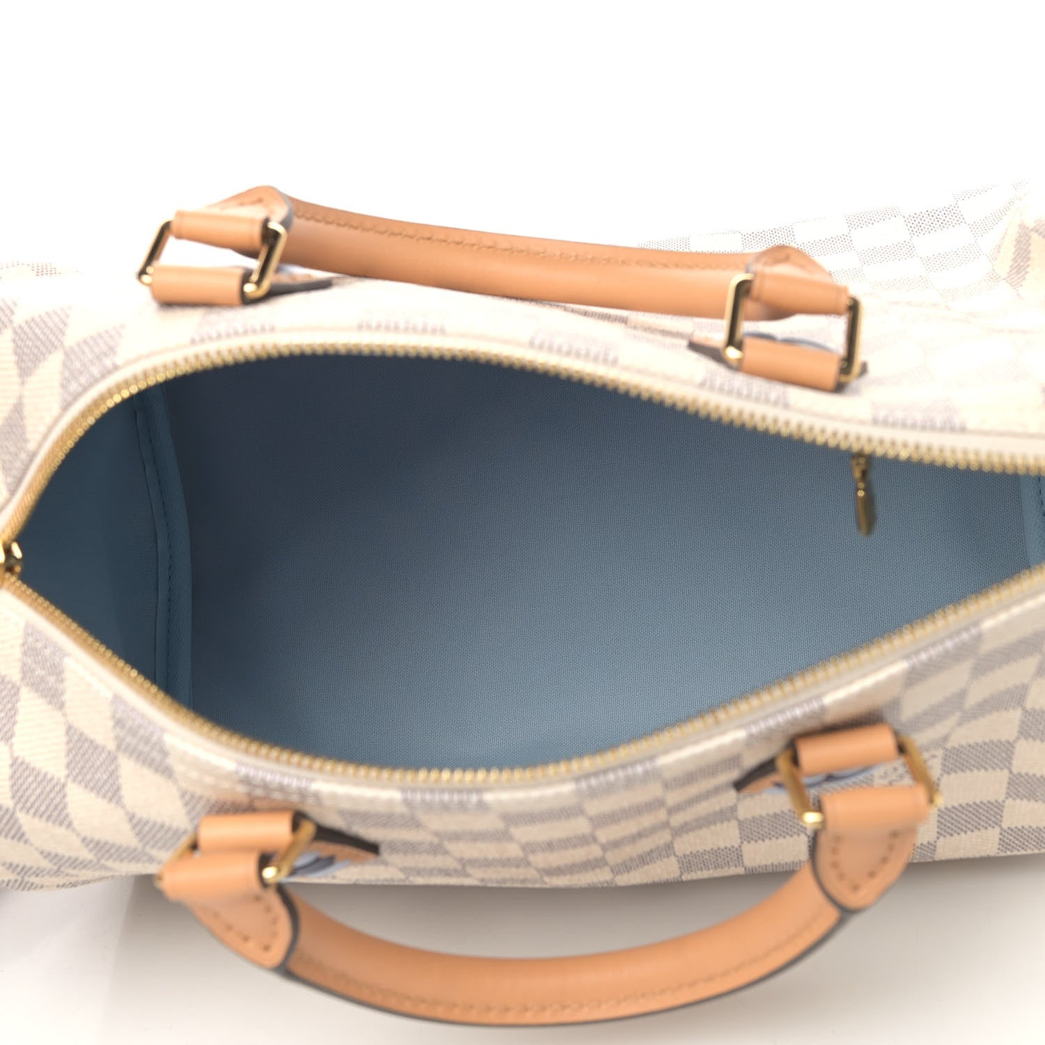 Louis Vuitton Damier Azur Braided Speedy Bandouliere 30 Blue 4 of 4