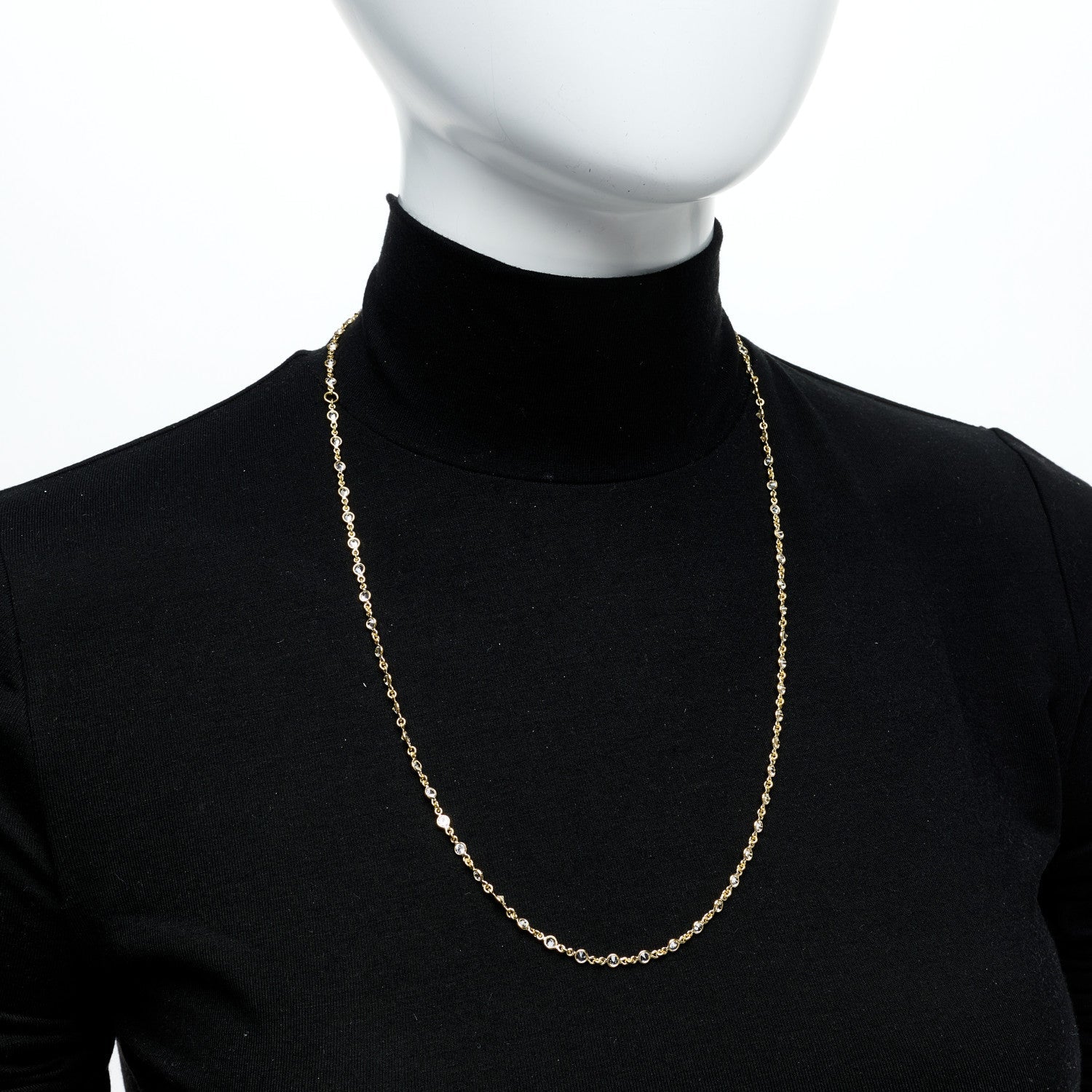 Temple St. Clair 18K Yellow Gold Diamond White Sapphire Chain Necklace 2 of 5