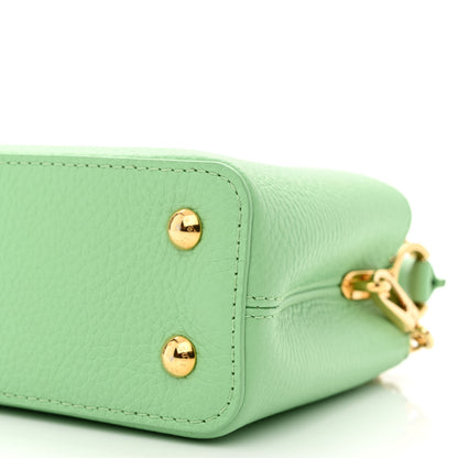 Louis Vuitton Taurillon Mini Capucines Vert Pomme 9 of 10