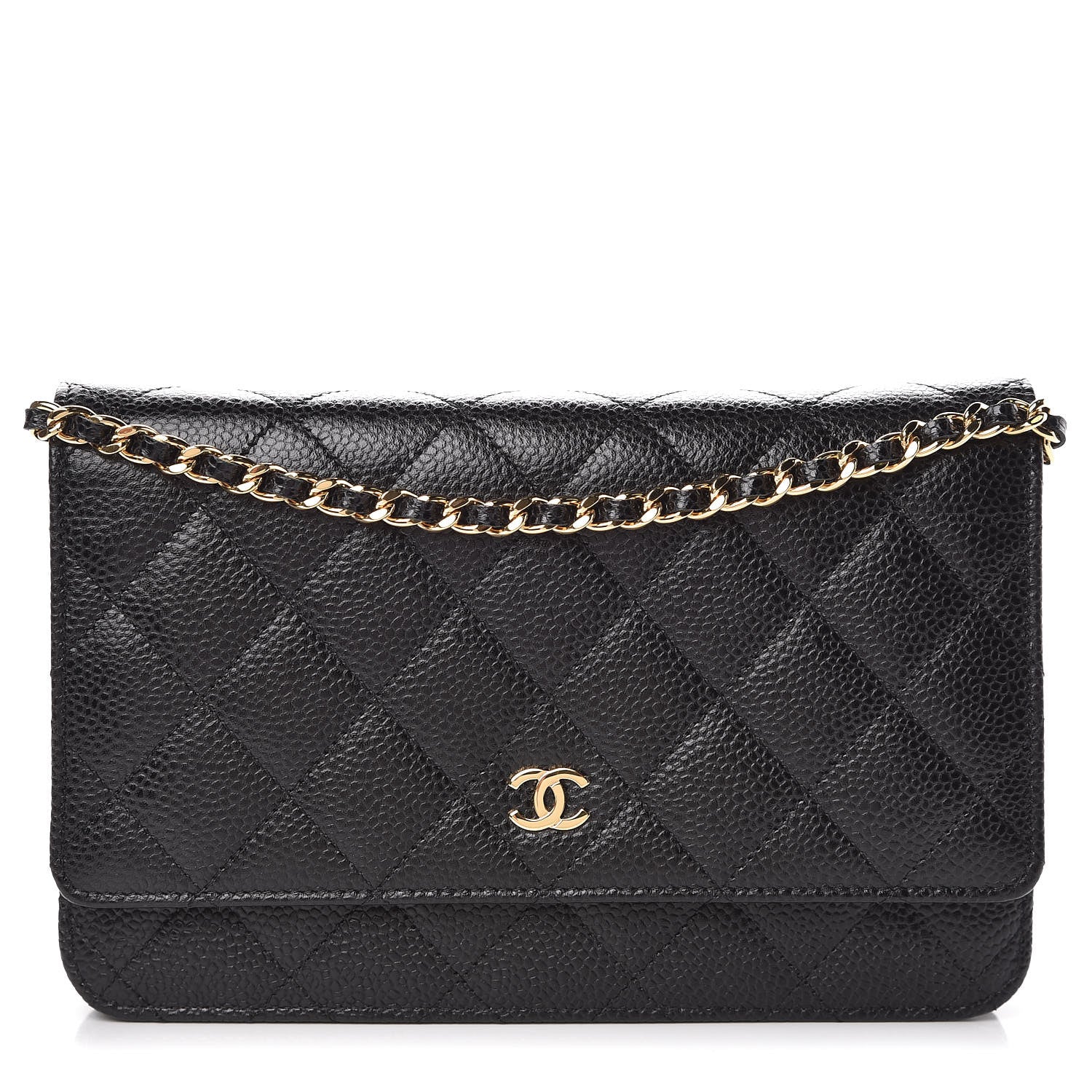 Chanel Caviar Quilted Wallet On Chain WOC Black 1 of 8