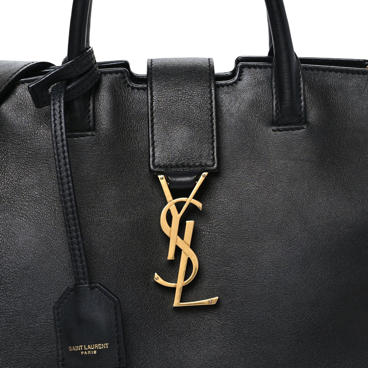 Calfskin Suede Small Monogram Downtown Cabas Black