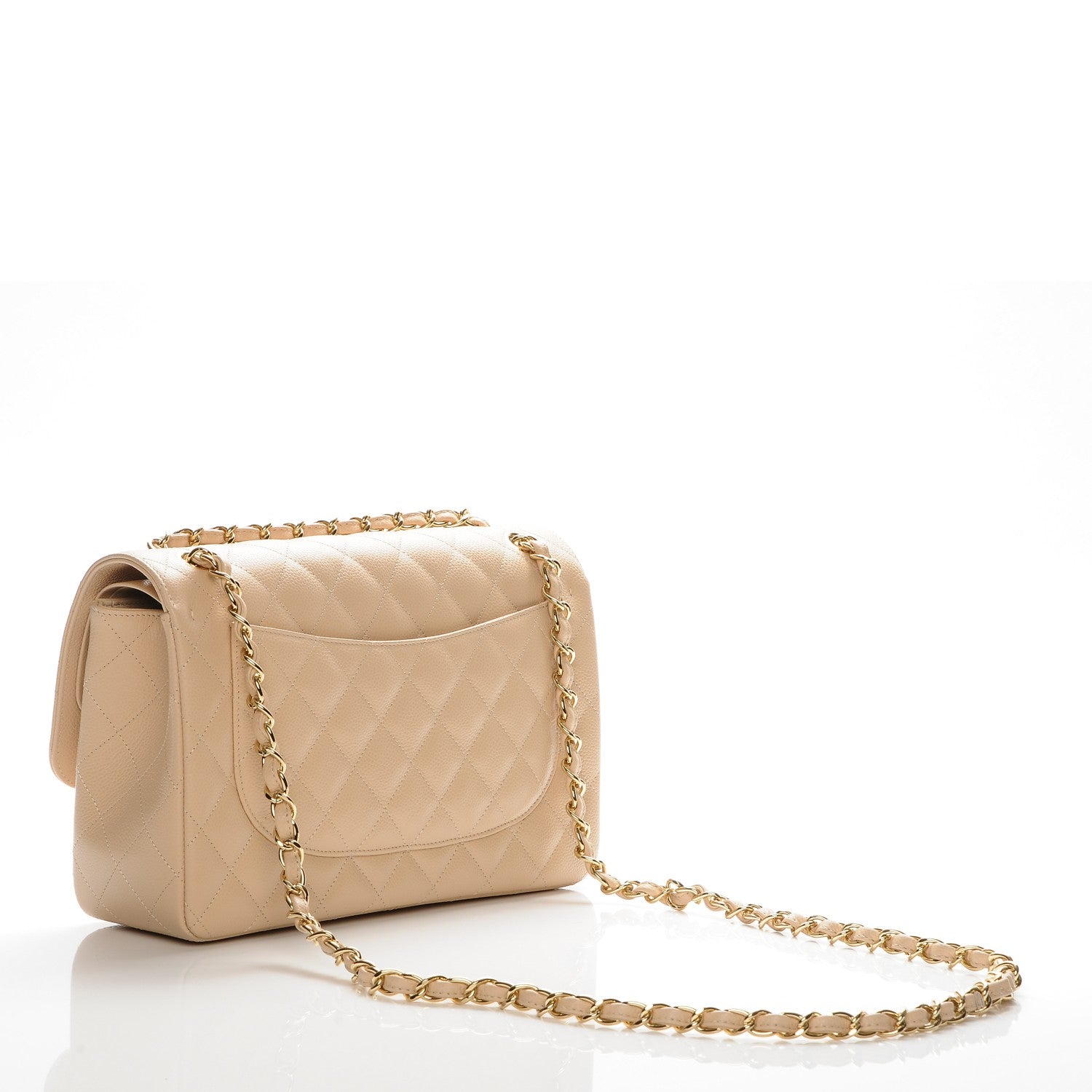 Chanel Caviar Quilted Jumbo Double Flap Beige Clair 3 of 7