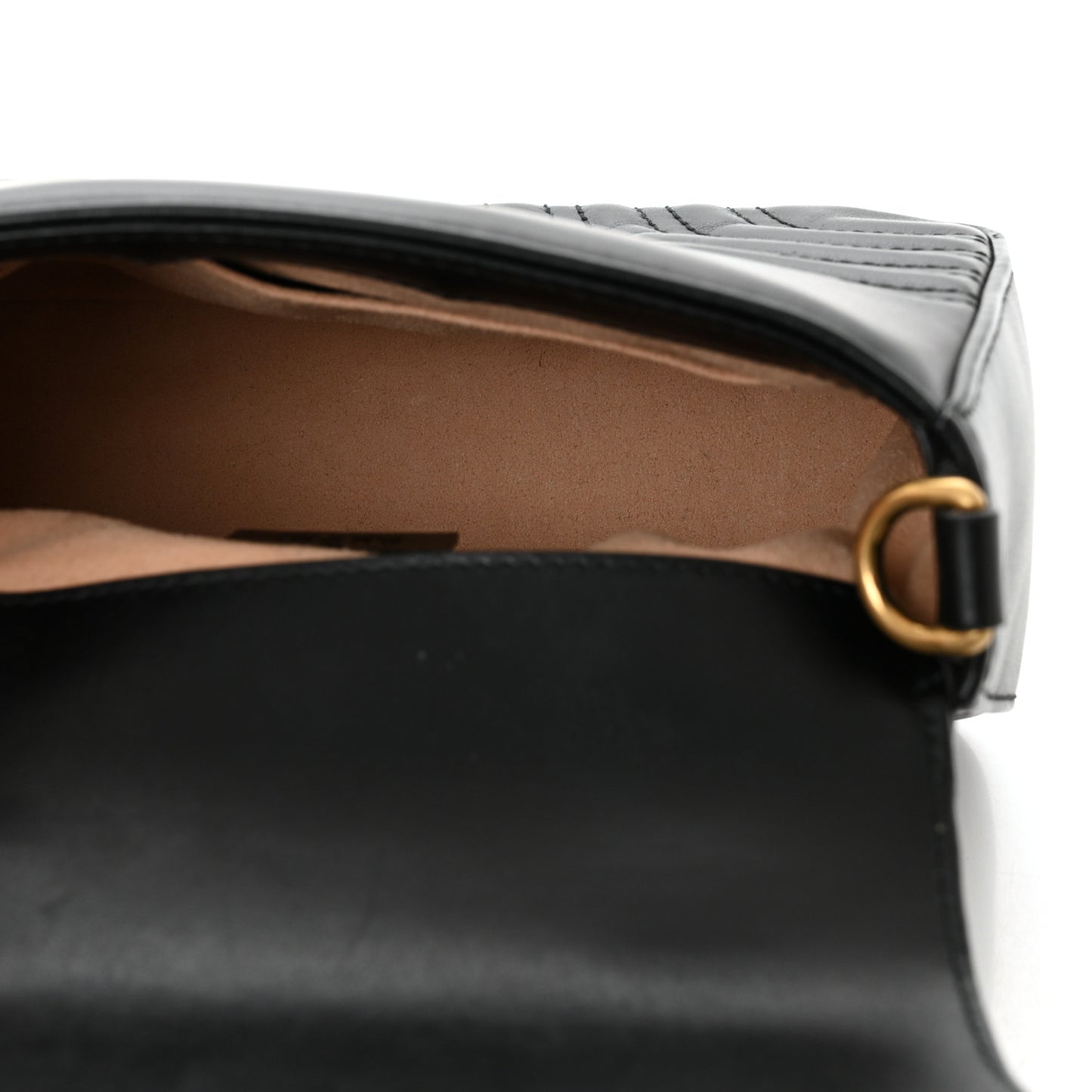 Calfskin Matelasse Mini GG Marmont Top Handle Shoulder Bag Black