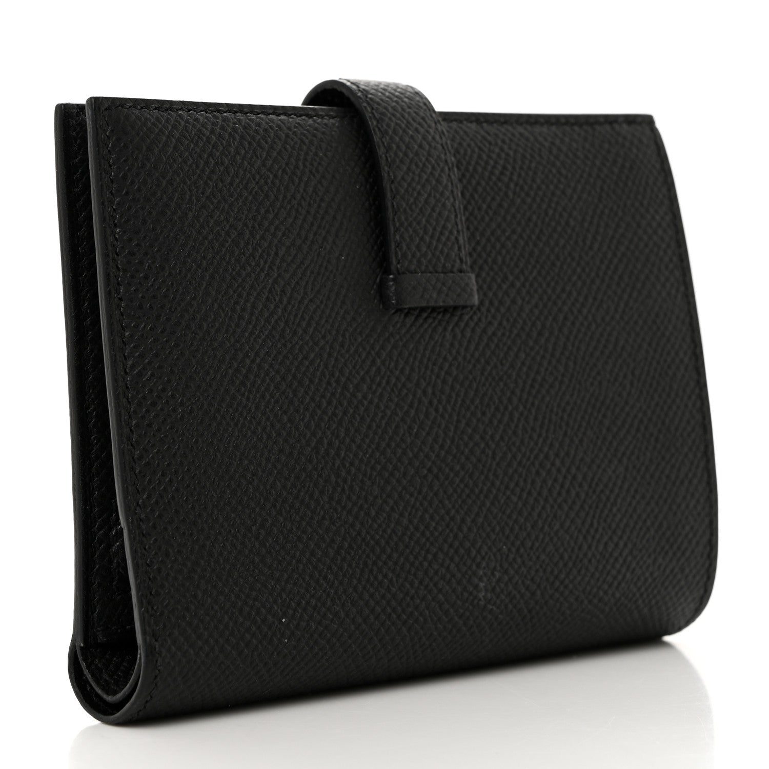 Hermes Epsom Bearn Compact Wallet Black 3 of 8