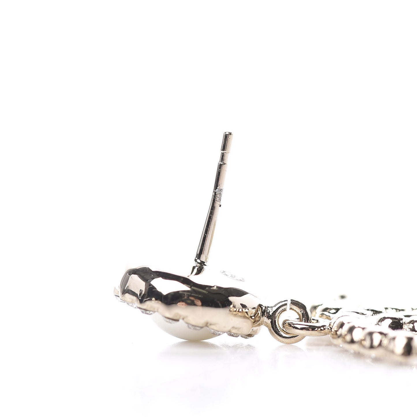 Crystal Pearl Bow-tiful CC Drop Earrings Gold
